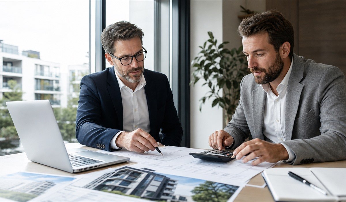 Real estate buildings and financial schedules for property accounting