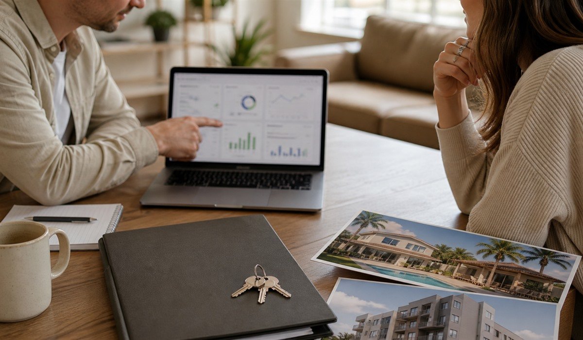 Real estate buildings and financial schedules for property accounting