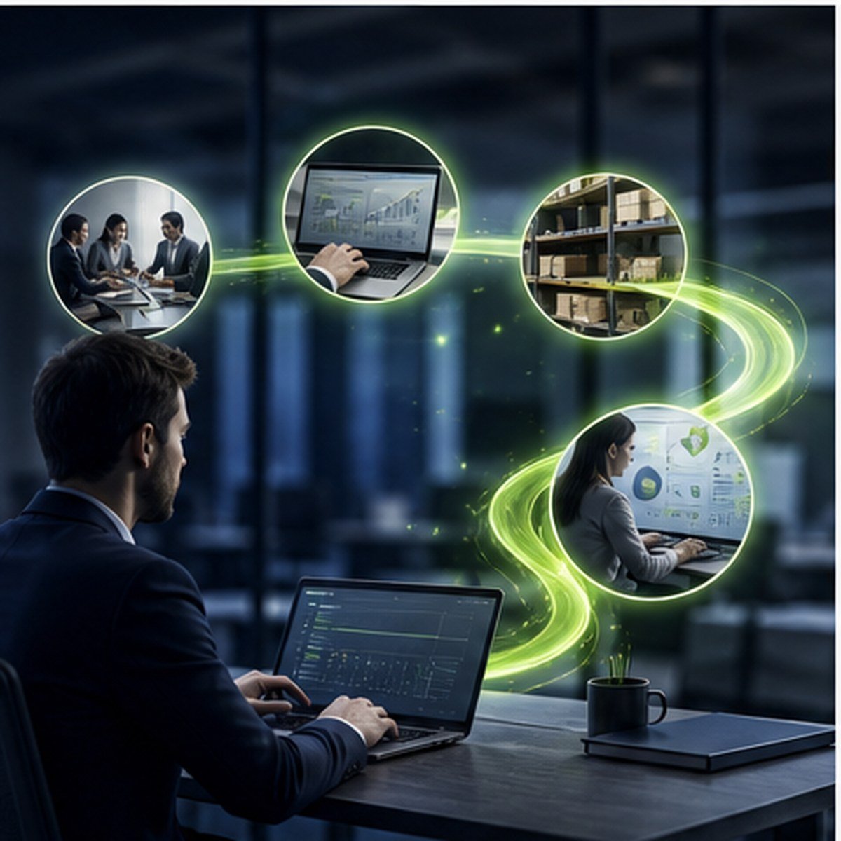 Finance workflow connected into the client business