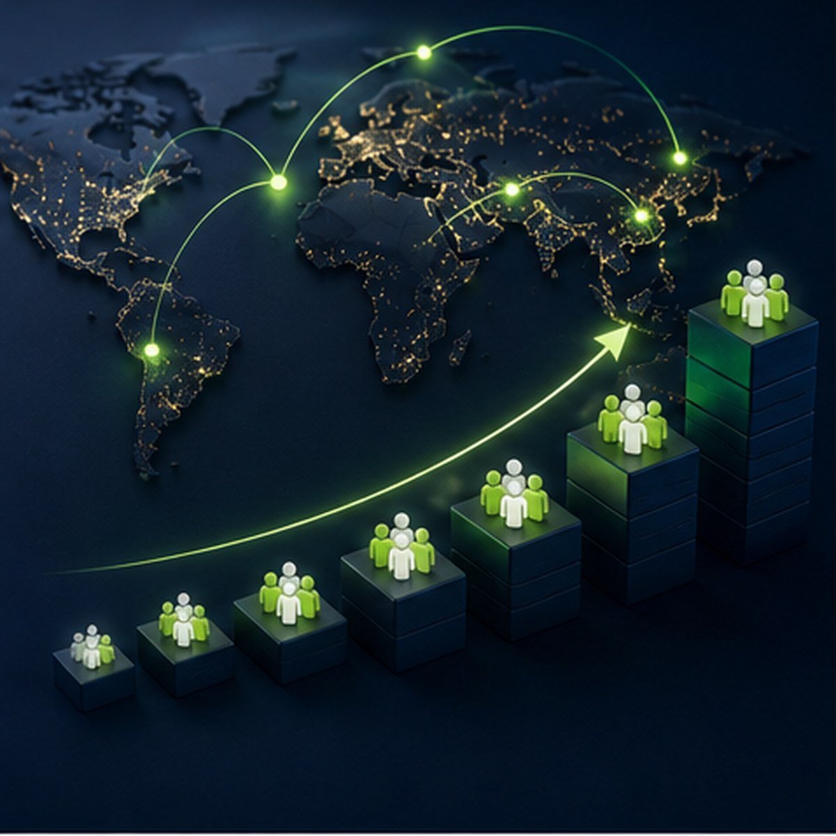 Global capacity expansion and scale visualization